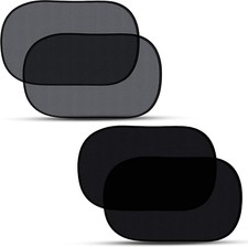 EcoNour Car Window Shade for Baby 4 Pack  Cling Sun Shade for SUV, Van, RV...