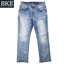 BKE Jeans Jake Straight Stretch Faded Denim Men's "32x30" Actual 34x29