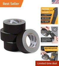 Professional Black Gaffers Tape 2  x 30 Yards - 4 Pack No Residue  Easy Tear