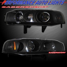 Set Of Pair 1pc Style Black Projector Headlights For 1990-1993 Honda Accord Set Of Pair 1pc Style Black Projector Headlights For 1990-1993 Honda Accord