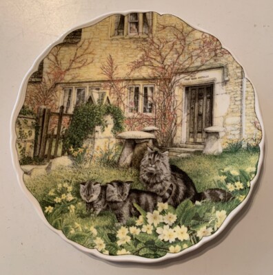 Royal Albert Cats & Cottages Dekoteller erster Ausflug