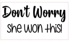 100 She Won This Business Stickers, Thank You Stickers