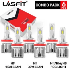 Combo Pack LED Headlight Fog Light Bulb H11 for Nissan Altima 07-18 Maxima 16-18