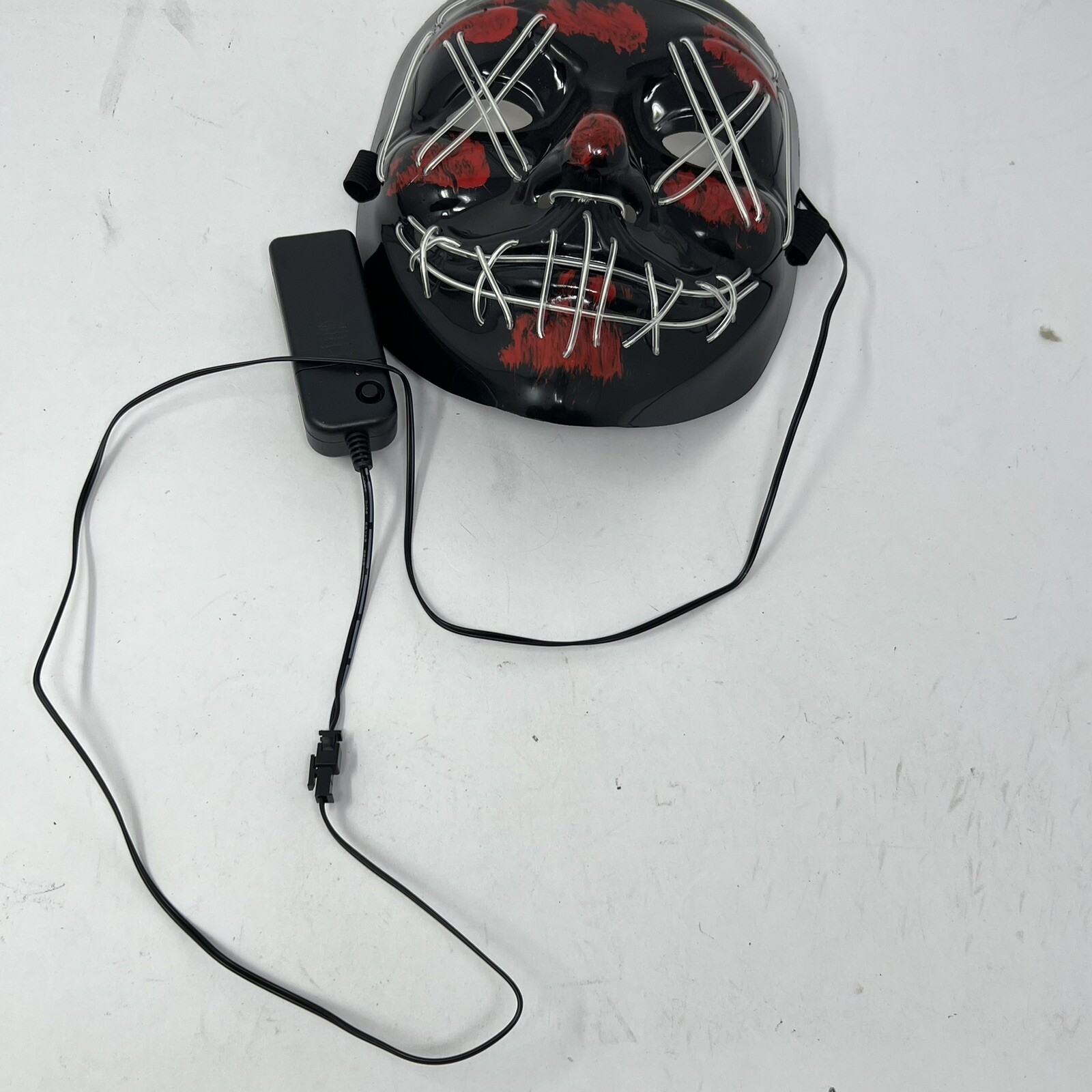 Spirit Halloween El Wire Light Up Mask Halloween Blac… Gem
