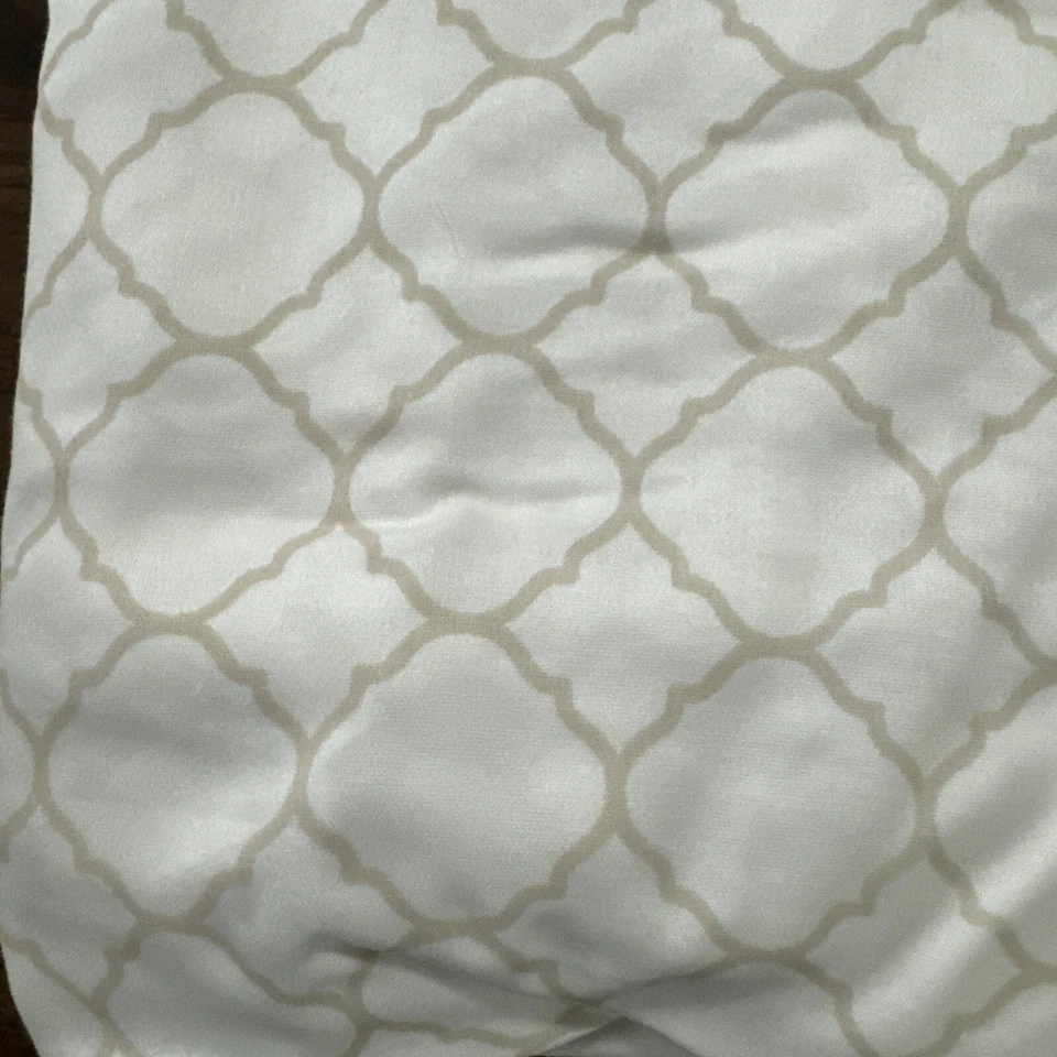 Простыня на резинке Charter Club Damask Designs Geo KING 78x80 бежевая белая глубина 18 дюймов - Изображение 3 из 4