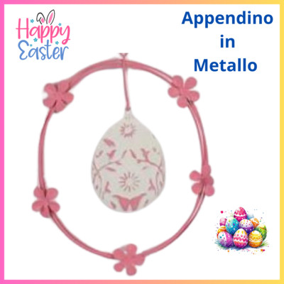 Osterdeko Metall rosa Haushaltshänger Ostereier Geschenkideen