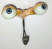 Vintage German Antique Hand Blown Rocker Glass Doll Eyes Blue About 15mm 3-GL-1