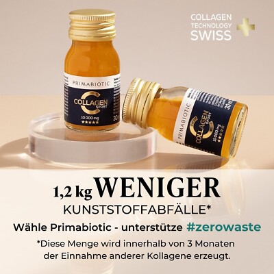 Primabiotic Collagen Sport Kollagen-Shots 10.000 mg mit Orthokieselsäure SWISS