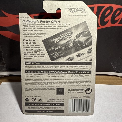 Hot Wheels Dodge Sidewinder 2007 All Stars #156/180 Dark Teal 5SP Wheels 1:64 - Picture 3 of 6