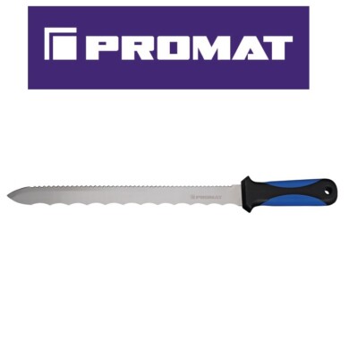 Dämmstoffmesser Gesamt-L.420mm rostrei 2K-Ergo-Softgriff Styropor Mineralwolle 