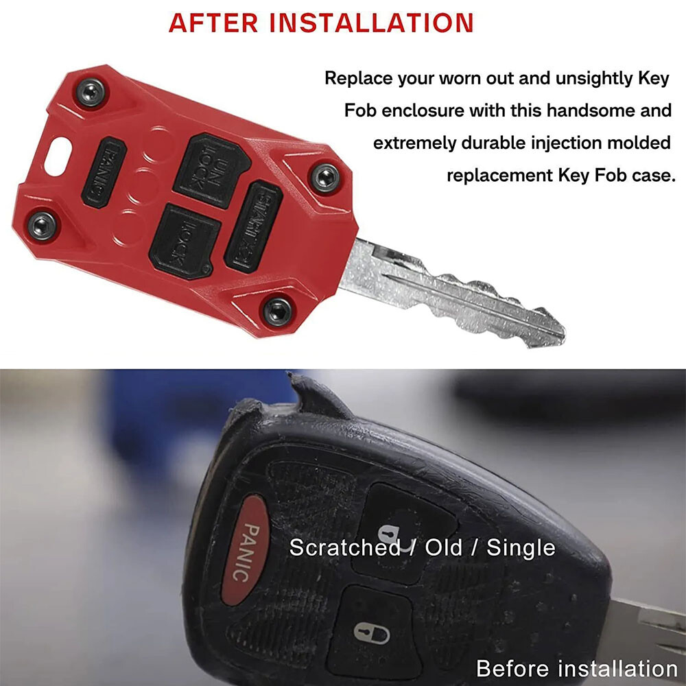 Fit For JK Accessories Car Key Fob Case Cover for Jeep Wrangler JK 2007-2018