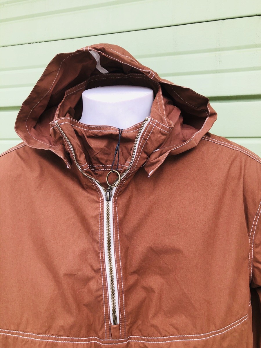ZARA MEN BROWN LIGHTWEIGHT PARKA WINDBREAKER JACKET