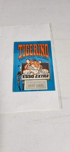 Loterie CJ Vintage 1966 Esso Tigerino à gratter cinquante cents gagnant - Photo 1 sur 2