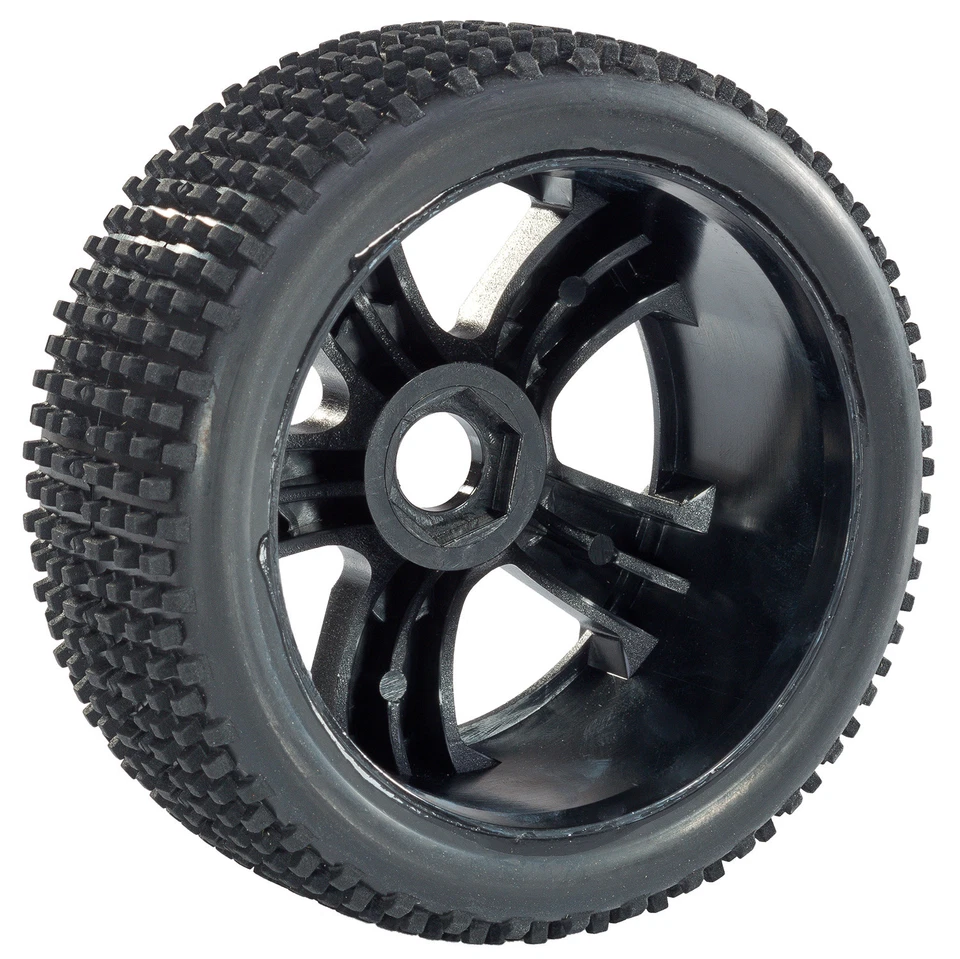 Buggy Reifen Felgenset Hunter mit 5-Speichenfelge schwarz 1:8 4 Stück partCore - Bild 2 von 3