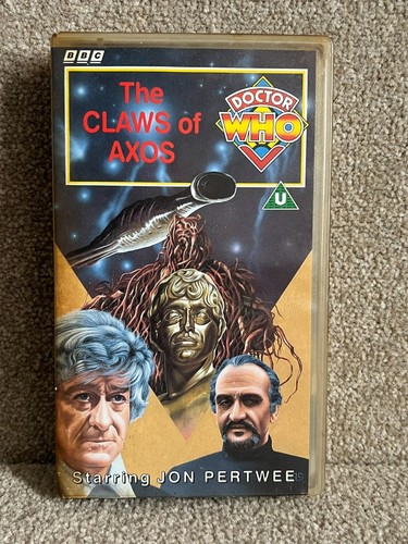 VHS Tape x 3 -Doctor Who- Jon Pertwee - Death To The Daleks, Time Warrior, Axos - Picture 8 of 10