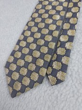 R.JULIANO Men's Tie 100% Silk Geometric Pattern Made in USA 3.75"W x 59"L