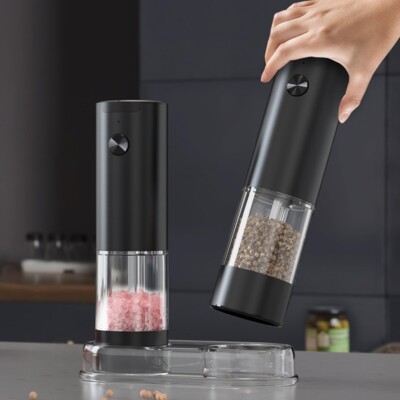 Ergonomisches Design Elektrische Gewürzmühle Verstellbare Grobheit Pfeffermühle