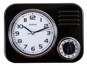 Reloj de pared de cocina de metal * Estilo Retro * Temporizador de