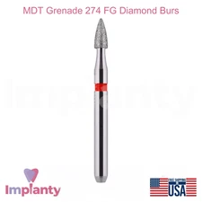 MDT Dental Grenade FG Diamond Burs 274 Contouring Surface Smoothing Tool