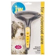 JW Pet of GripSoft Undercoat Rake Dog Brush, Regular 2-PACK