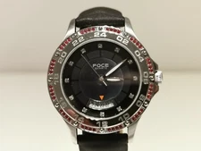  BEAUTIFUL LUXURY ST.STEEL LADIES QUARTZ WATCH "FOCE" WITH STONES 