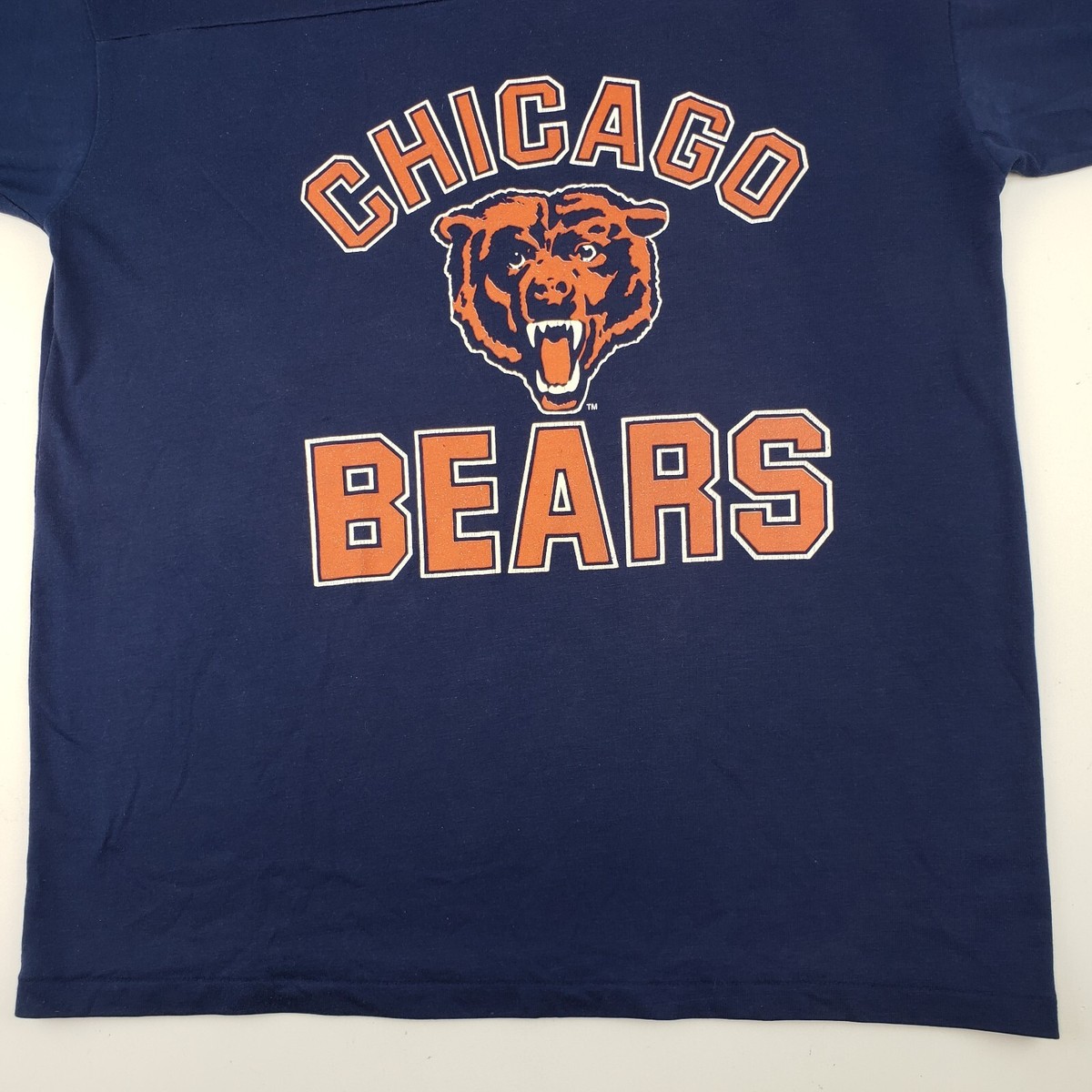 Vintage 80s Garan Chicago Bears Jersey 3/4 Sleeve Stripe V Neck