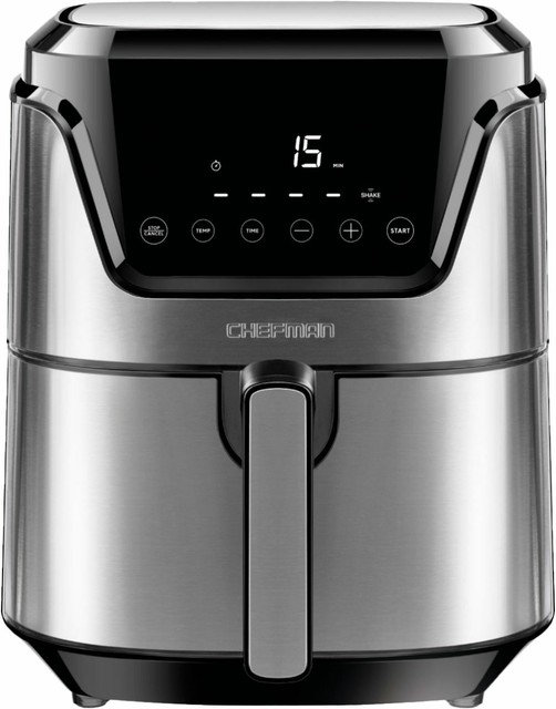 CHEFMAN TurboFry Touch 4.5 Qt Digital Air Fryer Silver Stainless