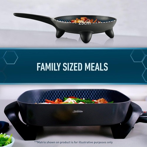 Sunbeam Banquet Electric Frying Pan and Skillet Set, DiamondForce Non-Stick Pan - Picture 3 of 6