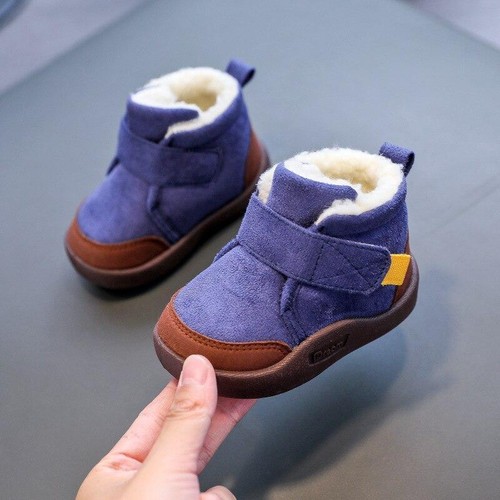 Toddler Baby Boots Winter Boy Girl Warm Baby Snow Plush Soft Bottom Infant Shoes - Picture 14 of 19