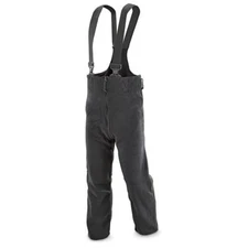 US Military ECWCS Polartec Fleece Bib Overalls, Black, Perfect for Winter Sports