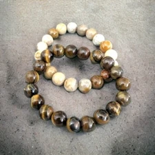 Tiger Eye Bracelet Stack Men & Women Healing Bracelets Natural Stones 