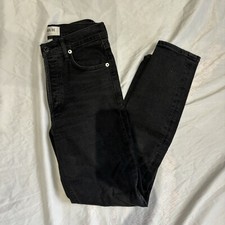 AGOLDE Women’s Jeans Size 24 Nico High Rose Slim Fit Black Denim Pants Ankle