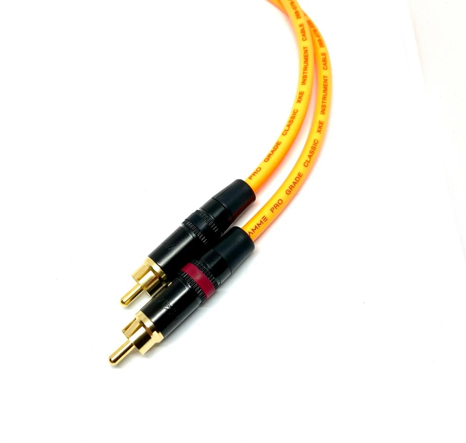Pair Van Damme Neutrik Rean RCA Phono to RCA Phono Lead OFC Silver Plated Cables - Image 4 of 4