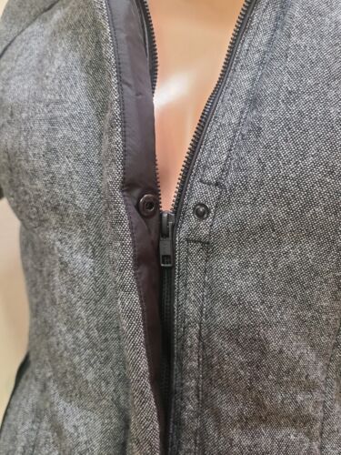 PARKA PIUMINO TRAPUNTATO CAPPOTTO PIUMINO MISTO LANA GRIGIO ERICA SOIA & KYO tg S - Foto 6 di 8