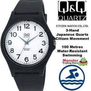 Vq66j004 Q Q 100 Metres Gents Sports Watch Citizen Made Swimming Watch Ebay