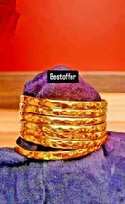 Set of 7 18kt Gold Filled Bangles, Stackable bangle for women Mother's Day Gift