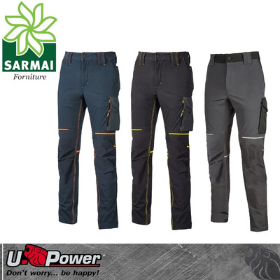 Upower WORLD pantalone da lavoro multitasca modello slim super resistente  comodo | eBay