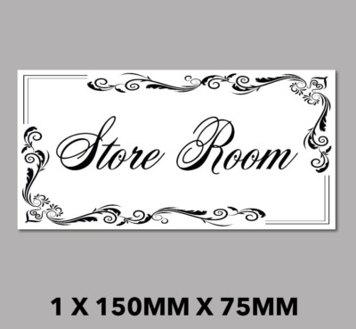 Abstellraum Türschild selbstklebend Vinyl Aufkleber Abziehbild Hotel B&B Tür S310