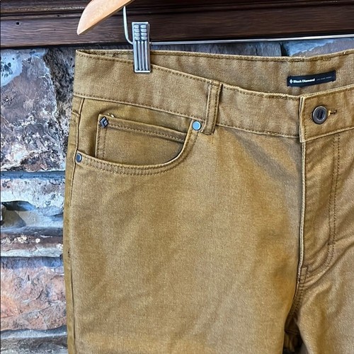 Black Diamond Zone Denim Pants Slim Fit Dark Curry Jeans - Picture 3 of 14