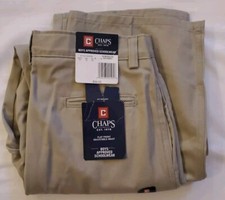 NWT CHAPS Approved Schoolwear 250 Khaki Uniform Pants Size 18 Regular 30"