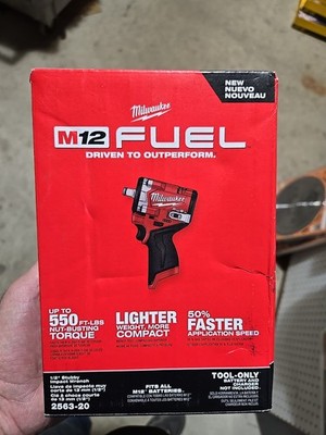 Milwaukee 2563-20 M12 FUEL Stubby 1/2'' Impact Wrench