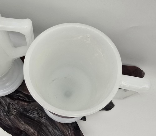 2~ St Louis Cardinals Milk Glass Drink Cups Footed Mugs Vintage Baseball Fan - Picture 5 of 12