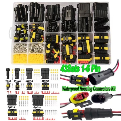300V 12A 1-6 Pin Car Automotive Waterproof Electrical Wire Connectors Plug Kit - Picture 8 of 21