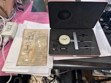 Brown and Sharpe 599-609-3 Dial Indicator Depth Gage w/Accessories, Case