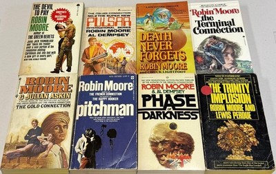 Robin Moore vintage paperback lot of 8