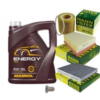 Mann Inspektionspaket 5L Mannol Energy 5W-30 FüR Skoda Fabia II 1.2 VW Fox Polo