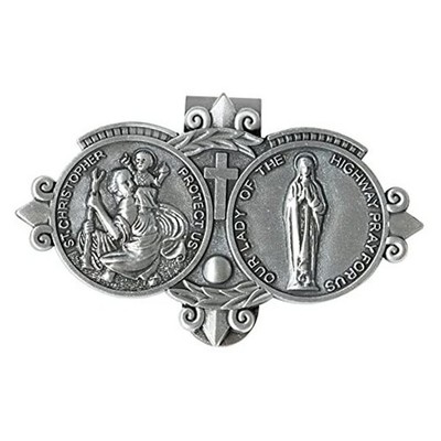 Saint St Christopher Medal for Car, Auto Car Sun Visor Clip, Bless Driving 1pcs