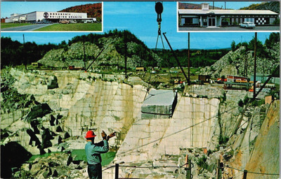 Rock of Ages Granite Quarry, Tourist Reception Center Barre Vermont Postcard