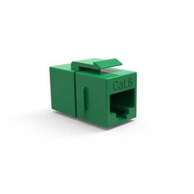 CAT6 Inline Coupler w/Keystone Latch Green