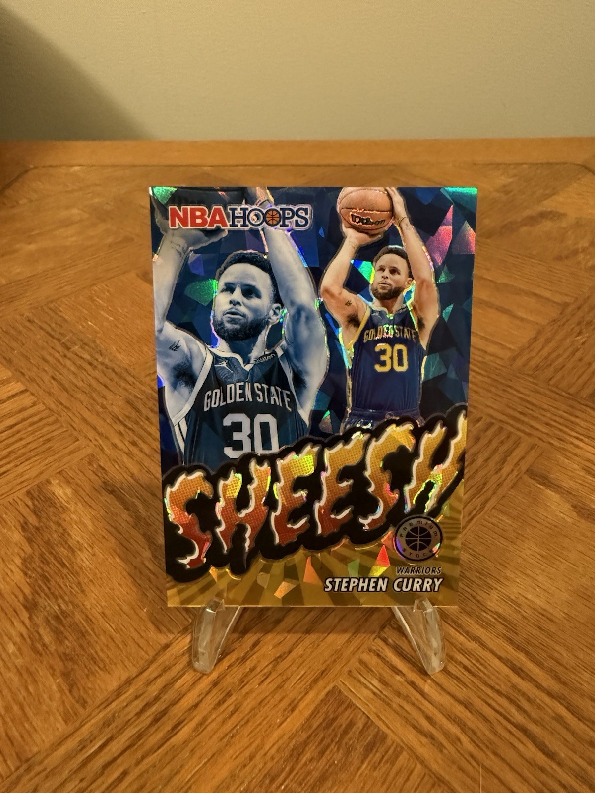 2023-24 Panini NBA Hoops Premium Stock Stephen Curry Sheesh Gold Ice /10 SSP